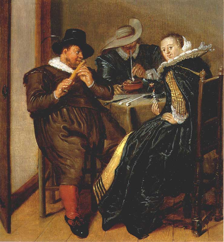 Merry Company With Flute Player by Dirck Hals